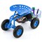 Outdoor Garden Cart with Comfortable Ergonomic Seat and Extendable Handle Mesh Basket and Tool Storage